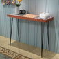 Mesa consola gris 90x30x71,5 cm