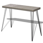 Mesa consola gris 90x30x71,5 cm