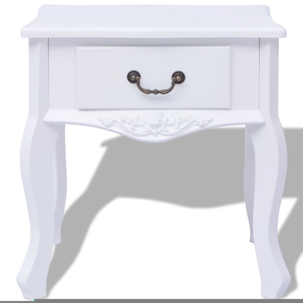 Mesitas de noche 2 unidades MDF blanca