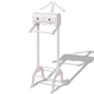 White wooden valet stand with storage