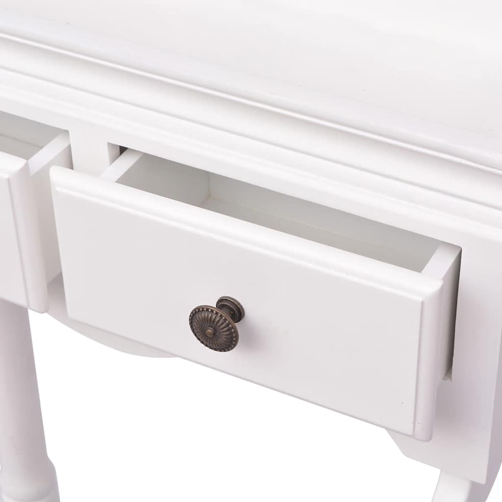 Perchero galán de noche con almacenaje de madera blanco