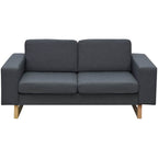 Set de sofás de 2 y 3 plazas gris oscuro
