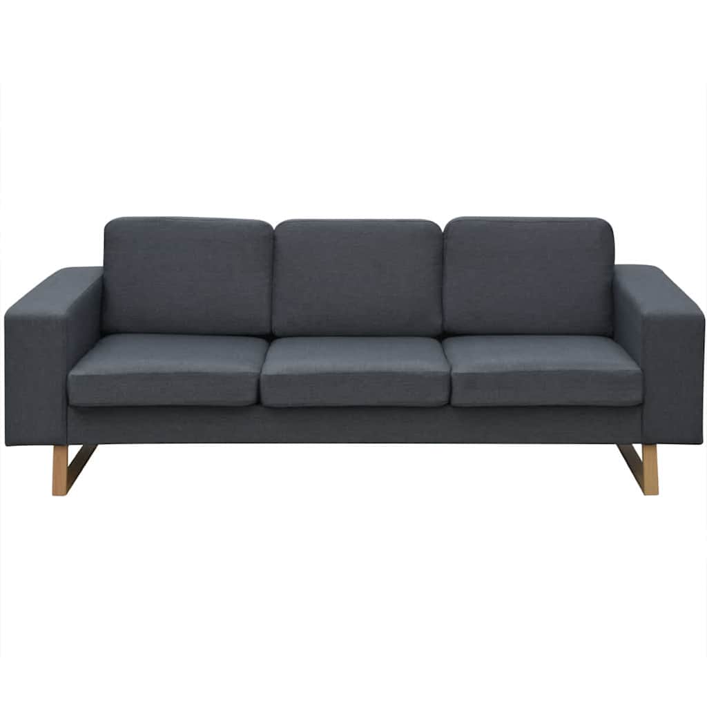 Set de sofás de 2 y 3 plazas gris oscuro