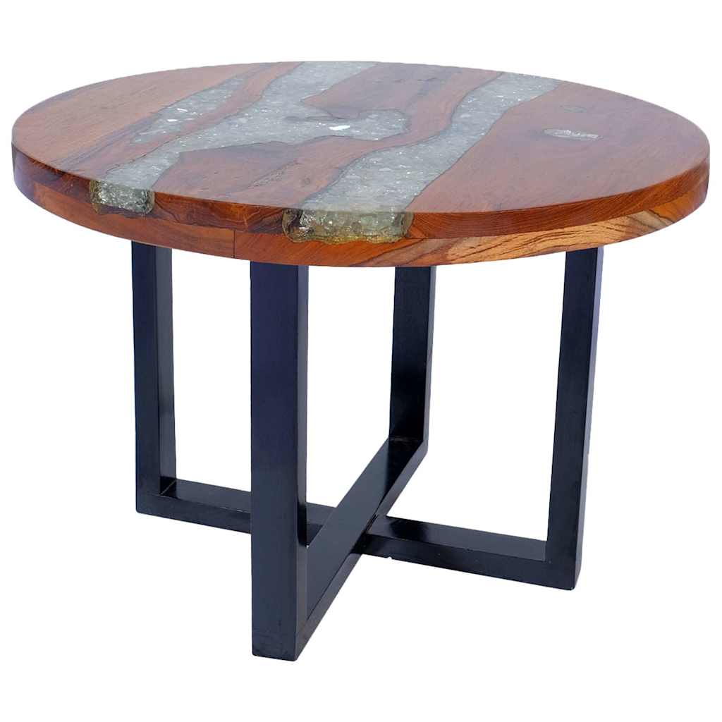 Mesa de centro de resina de teca 60 cm