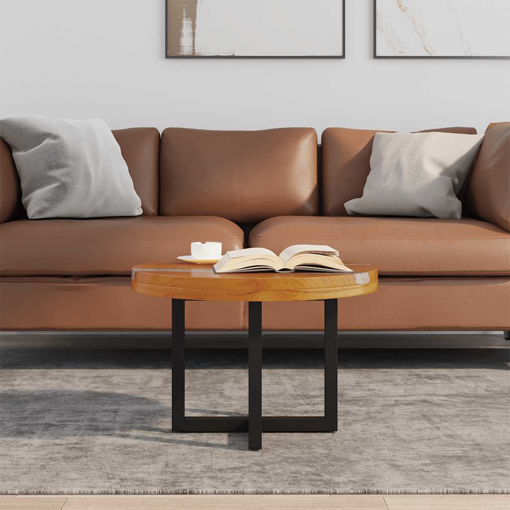 Mesa de centro de resina de teca 60 cm