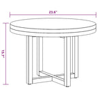 Mesa de centro de resina de teca 60 cm