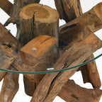 Mesa de centro de madera maciza de teca 60 cm