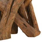 Mesa de centro de madera maciza de teca 60 cm