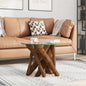 Mesa de centro de madera maciza de teca 60 cm