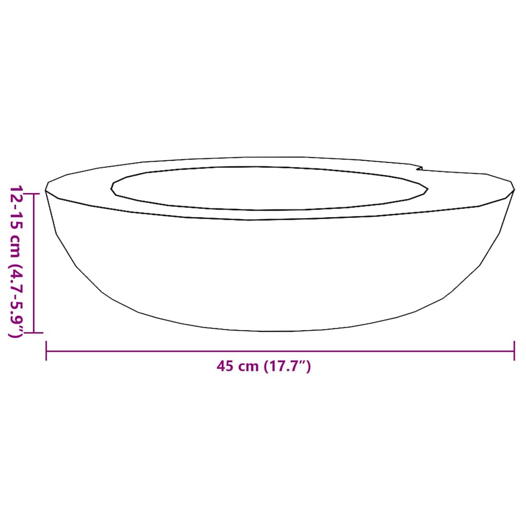 Lavabo de teca maciza 45 cm