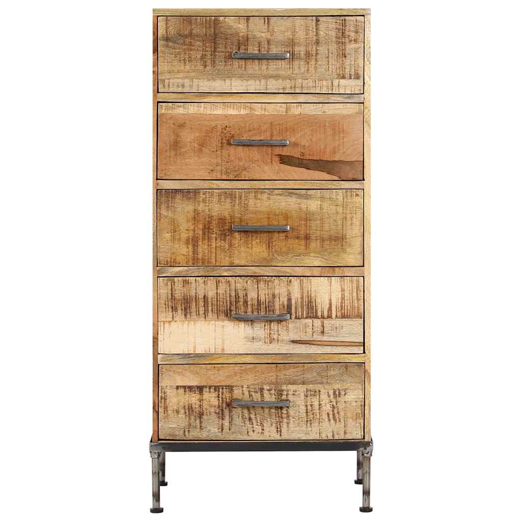 Cómoda de madera maciza de mango 45x35x106 cm