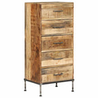Cómoda de madera maciza de mango 45x35x106 cm
