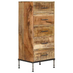 Cómoda de madera maciza de mango 45x35x106 cm