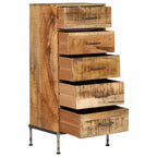 Cómoda de madera maciza de mango 45x35x106 cm