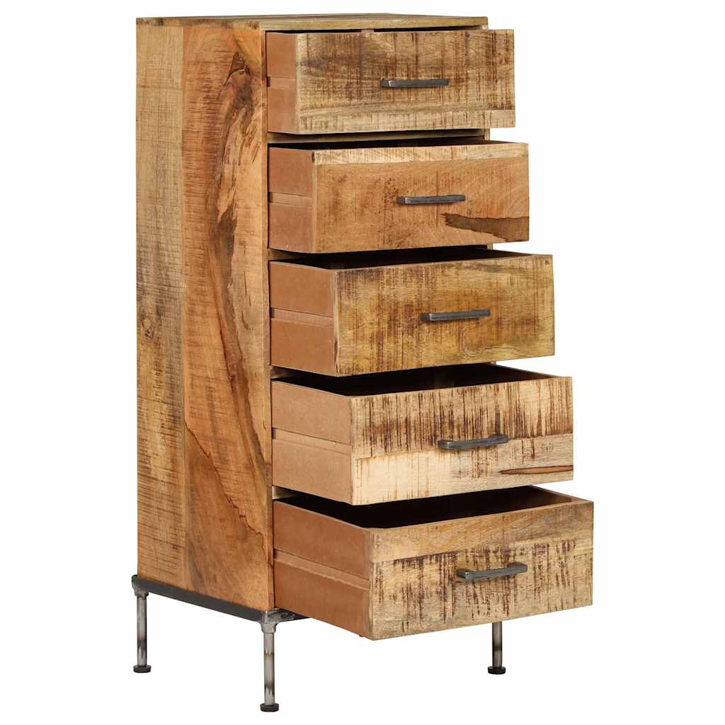 Cómoda de madera maciza de mango 45x35x106 cm