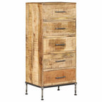 Cómoda de madera maciza de mango 45x35x106 cm