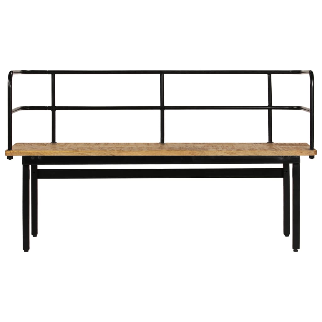 Banco de madera maciza de mango 120x40x70 cm