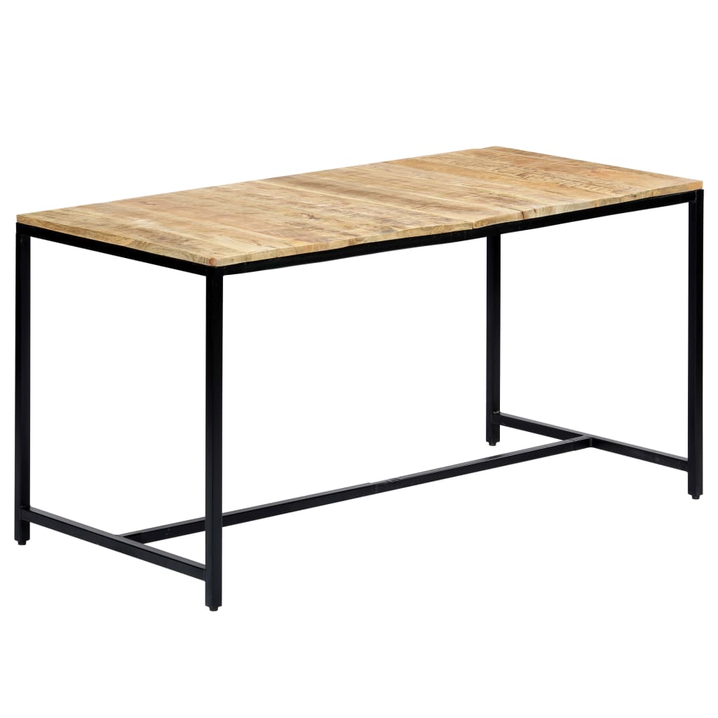 Mesa de comedor de madera maciza de mango rugosa 180x90x76 cm