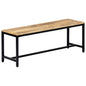 Solid raw mango wood dining bench 120 cm
