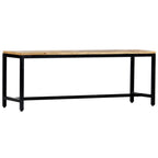 Banco de comedor madera maciza de mango en bruto 120 cm