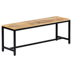 Banco de comedor madera maciza de mango en bruto 120 cm