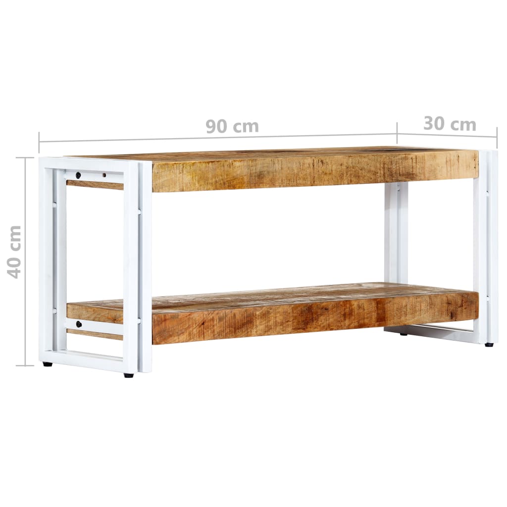 Mueble para TV de madera maciza de mango 90x30x40 cm