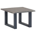 Mesa de centro borde natural madera maciza acacia 115x60x40 cm