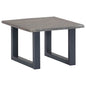 Mesa de centro borde natural madera maciza acacia 115x60x40 cm