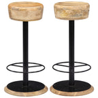 Taburetes de cocina 2 unidades madera maciza de mango