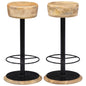 Kitchen stools, 2 units, solid mango wood