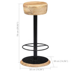 Taburetes de cocina 2 unidades madera maciza de mango