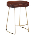 Taburetes de cocina gavin 2 unidades madera maciza de mango