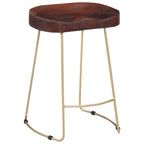 Taburetes de cocina gavin 2 unidades madera maciza de mango