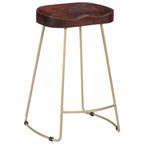 Taburetes de cocina gavin 2 unidades madera maciza de mango