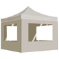 Folding gazebo with walls, anthracite gray aluminum, 4.5x3 m