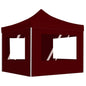 Folding gazebo with walls, anthracite gray aluminum, 4.5x3 m