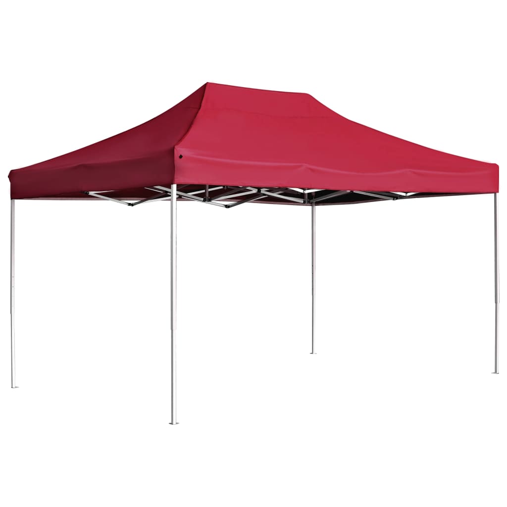 Carpa plegable con paredes aluminio gris antracita 4,5x3 m