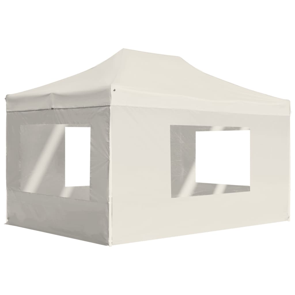 Carpa plegable con paredes aluminio gris antracita 4,5x3 m