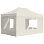 Folding gazebo with walls, anthracite gray aluminum, 4.5x3 m