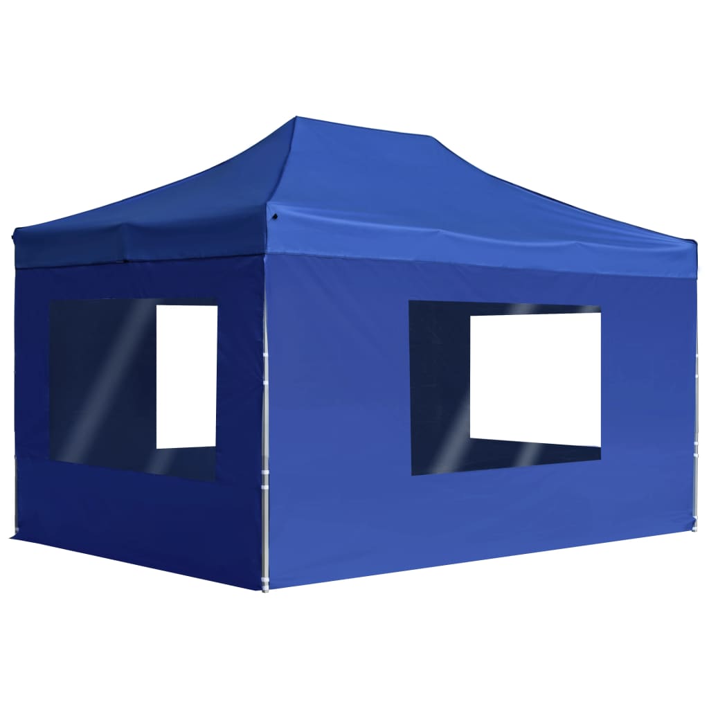 Carpa plegable con paredes aluminio gris antracita 4,5x3 m