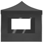 Carpa plegable con paredes aluminio gris antracita 4,5x3 m