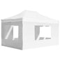 Folding gazebo with walls, anthracite gray aluminum, 4.5x3 m
