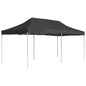Folding gazebo with walls, anthracite gray aluminum, 4.5x3 m