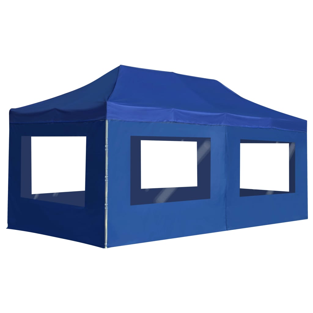 Carpa plegable con paredes aluminio gris antracita 4,5x3 m