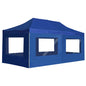 Folding gazebo with walls, anthracite gray aluminum, 4.5x3 m