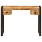 Mesa de escritorio 2 cajones madera maciza mango 110x50x77 cm