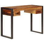 Escritorio con 2 cajones madera maciza de acacia 110x50x77 cm