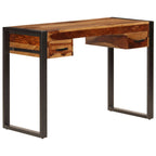 Escritorio con 2 cajones madera maciza de acacia 110x50x77 cm