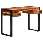 Escritorio con 2 cajones madera maciza de acacia 110x50x77 cm