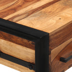Escritorio con 2 cajones madera maciza de acacia 110x50x77 cm